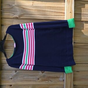 Lilly Pulitzer Maria Boatneck Striped Navy Sweater